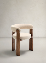 Load image into Gallery viewer, Granite Dining Chair Beige Chenille &amp; Walnut
