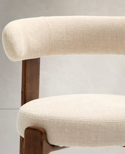 Load image into Gallery viewer, Granite Dining Chair Beige Chenille &amp; Walnut