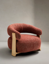 Load image into Gallery viewer, Granite Armchair Terracotta Chenille &amp; Ash