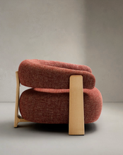 Load image into Gallery viewer, Granite Armchair Terracotta Chenille &amp; Ash