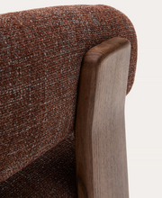 Load image into Gallery viewer, Granite Armchair Brown Chenille &amp; Walnut