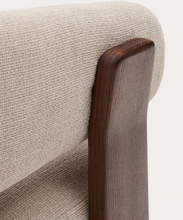 Load image into Gallery viewer, Granite Armchair Beige Chenille &amp; Walnut