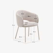 Load image into Gallery viewer, Maina Chair Beige &amp; Steel