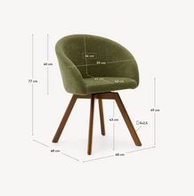 Load image into Gallery viewer, Marvin Chair Green Chenille