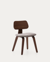 Load image into Gallery viewer, Gena Chair Beige Chenille &amp; Walnut Finish