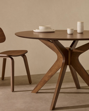 Load image into Gallery viewer, Naanim Round Table Walnut Finish