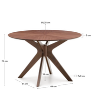 Load image into Gallery viewer, Naanim Round Table Walnut Finish