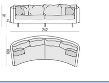 Load image into Gallery viewer, SITS Julia curved sofa 242cm