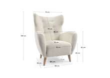 Load image into Gallery viewer, Patio beige armchair with solid beech wood legs FSC Mix Credit