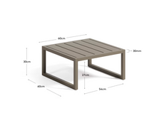 Load image into Gallery viewer, Comova 100% outdoor side table made from green aluminium, 60 x 60 cm
