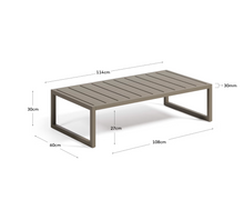 Load image into Gallery viewer, Comova 100% outdoor coffee table made from green aluminium, 60 x 114 cm