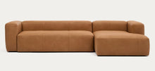 Load image into Gallery viewer, Blok 4-Seater with Chaise Longue - Brown Leather