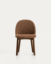 Load image into Gallery viewer, Meila chair in terracotta chenille with legs in walnut finish