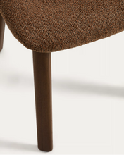 Load image into Gallery viewer, Meila chair in terracotta chenille with legs in walnut finish