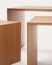 Load image into Gallery viewer, Litto set of 3 oak veneer nesting tables FSC Mix Credit 60 x 40 / 51 x 36 / 42 x 31 cm - image 9