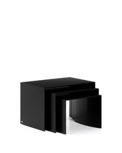 Load image into Gallery viewer, Litto set of 3 black, lacquered MDF nesting tables 60 x 40 / 51 x 36 / 42 x 31 cm - image 2