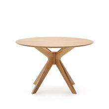 Load image into Gallery viewer, Naanim round table in oak veneer, Ø 120 cm