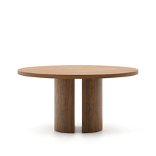 Load image into Gallery viewer, Nealy round table with a walnut veneer in a dark finish, Ø 150 cm - image 3