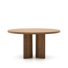 Load image into Gallery viewer, Nealy round table with a walnut veneer in a dark finish, Ø 150 cm - image 7