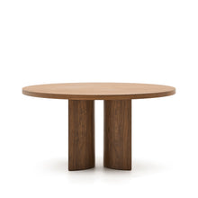 Load image into Gallery viewer, Nealy round table with a walnut veneer in a dark finish, Ø 150 cm - image 8
