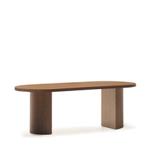 Load image into Gallery viewer, Nealy table with a walnut veneer in a dark finish, 200 x 100 cm - image 2