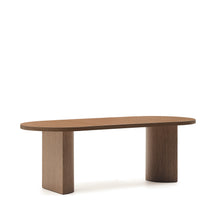 Load image into Gallery viewer, Nealy table with a walnut veneer in a dark finish, 200 x 100 cm - image 6