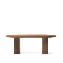 Load image into Gallery viewer, Nealy table with a walnut veneer in a dark finish, 200 x 100 cm - image 7
