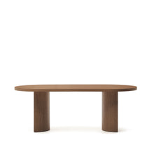 Load image into Gallery viewer, Nealy table with a walnut veneer in a dark finish, 200 x 100 cm - image 8