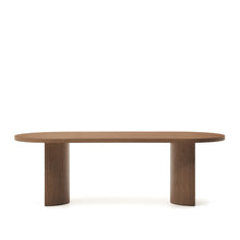 Load image into Gallery viewer, Nealy table with a walnut veneer in a dark finish, 240 x 100 cm - image 7