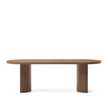 Load image into Gallery viewer, Nealy table with a walnut veneer in a dark finish, 240 x 100 cm - image 8
