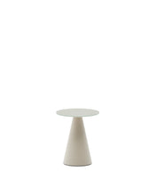 Load image into Gallery viewer, Wilshire side table with frosted tempered glass and steel with matt grey painted finish Ø35cm