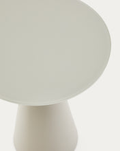 Load image into Gallery viewer, Wilshire side table with frosted tempered glass and steel with matt grey painted finish Ø35cm - image 4