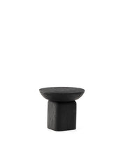 Load image into Gallery viewer, Ovak side table in solid acacia wood with black finish FSC 100% Ø50cm - image 2