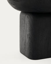 Load image into Gallery viewer, Ovak side table in solid acacia wood with black finish FSC 100% Ø50cm - image 7