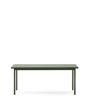 Load image into Gallery viewer, Maurina outdoor table in green galvanised steel with green tiles 223 x 101cm - image 2
