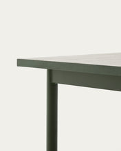 Load image into Gallery viewer, Maurina outdoor table in green galvanised steel with ecru-colored tiles 223 x 101cm - image 9