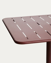 Load image into Gallery viewer, Brai outdoor table in burgundy galvanised steel 70 x 70cm - image 6