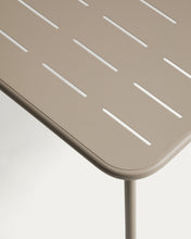 Load image into Gallery viewer, Zivia outdoor table in taupe galvanised steel 90 x 50cm - image 4