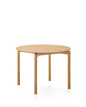 Load image into Gallery viewer, Indara round table in ash veneer with natural finish Ø110 cm - image 2