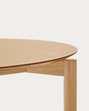 Load image into Gallery viewer, Indara round table in ash veneer with natural finish Ø110 cm - image 5