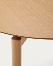 Load image into Gallery viewer, Indara round table in ash veneer with natural finish Ø110 cm - image 6