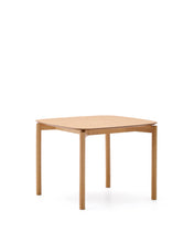 Load image into Gallery viewer, Indara square table in ash veneer with natural finish 100 x 100 cm - image 2