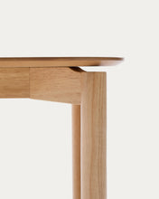 Load image into Gallery viewer, Indara square table in ash veneer with natural finish 100 x 100 cm - image 9