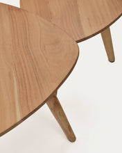 Load image into Gallery viewer, Duvani set of 2 side tables in solid acacia wood with bleached finish - image 5