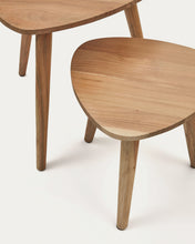 Load image into Gallery viewer, Duvani set of 2 side tables in solid acacia wood with bleached finish - image 6