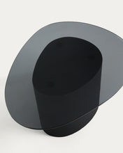 Load image into Gallery viewer, Olir coffee table in tempered glass and black steel 82 x 74 cm - image 5