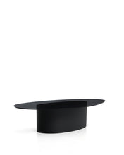 Load image into Gallery viewer, Olir coffee table in tempered glass and black steel 140 x 80 cm - image 2