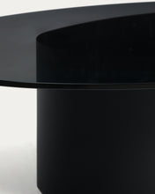 Load image into Gallery viewer, Olir coffee table in tempered glass and black steel 140 x 80 cm - image 4