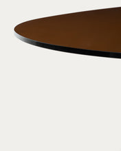 Load image into Gallery viewer, Olir coffee table in tempered glass and brown steel 140 x 80 cm - image 4