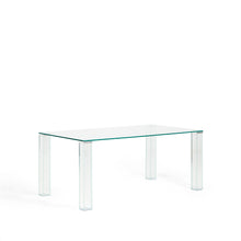 Load image into Gallery viewer, Adularia table in clear tempered glass 160 x 90cm - image 3